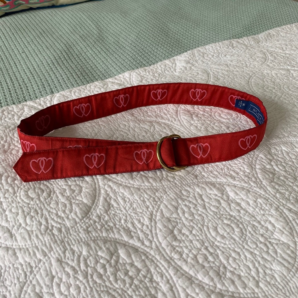 J. McLaughlin Belt. Red/Pink hearts. Ladies M.